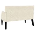 vidaXL Chesterfield lavica Krémová 112 x 65,5 x 75 cm Zamat