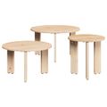 vidaXL Konferenčný stolík 3 ks Prírodná 47,5 x 47,5 x 27 cm