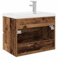 VidaXL drezová skrinka so vstavaným umývadlom a batériou Old Wood