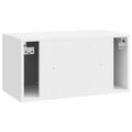 vidaXL Nástenná TV skrinka Biela s vysokým leskom 59,5 x 31 x 30 cm