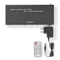 NEDIS HDMI přepínač/ 4x HDMI vstup/ 2x 3.5 mm/ 2x HDMI výstup/ 2x TosLink/ 4K@60Hz/ 18 Gbps/ dálkově ovládaní/ kov/antr Matrix switch, 4× HDMI™ vstup, 2× HDMI™ výstup, 2× TosLink, 2× 3,5 mm jack, 4K@60Hz, 18 Gbps, audio extraktor, dálkový ovladac