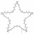 vidaXL Vianočné osvetlenie Star Silhouette 80 LED diód Teplá biela