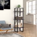 vidaXL Knižnica s 3 policami, sivá 40x30x105 cm, kompozitné drevo