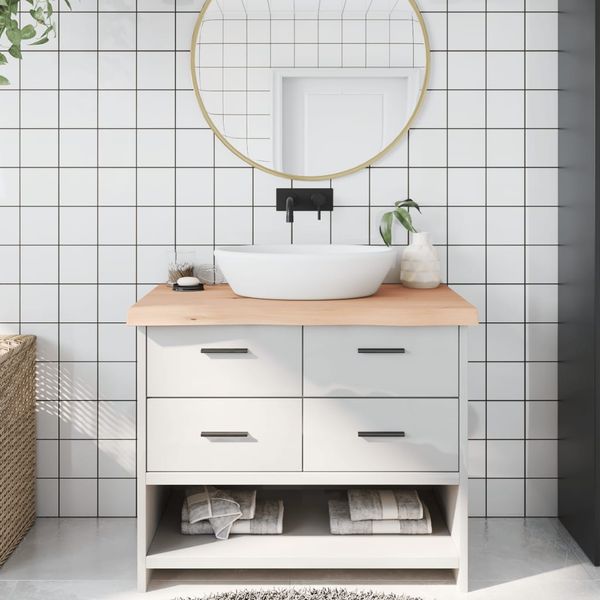 vidaXL Kúpeľňová doska 100x60x(2-6) cm neošetrený masív