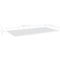 vidaXL Prídavné police 4ks, lesklé biele 80x30x1,5cm, kompozitné drevo