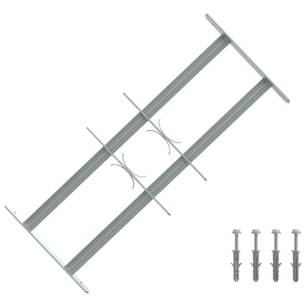 vidaXL Bezpečnostná mreža na okná s 2 priečkami 3 pcs 430-740 mm