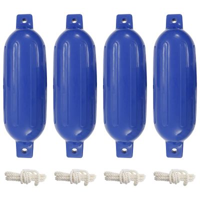 vidaXL Lodný nárazník 4 ks, modrý Ø 16x58 cm, PVC