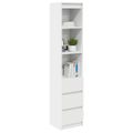 vidaXL Highboard White 37,5x35x180 cm Konštruktérske drevo
