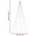 vidaXL Vianočný stromček na stožiar teplé biele svetlo 500 LED 300 cm