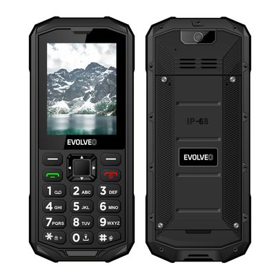 EVOLVEO StrongPhone X5, IP68 odolný Dual SIM telefón, 2,4'' LCD, 2500mAh, čierno-sivý
