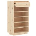 vidaXL Skrinka na topánky 60x34x105 cm masívna borovica