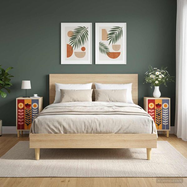 vidaXL Nočný stolík ESSEN 2 ks Dub sonoma 36 x 33 x 60 cm