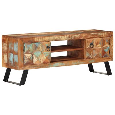 vidaXL TV skrinka 112x30x45 cm masívne recyklované drevo