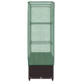 vidaXL Záhon s krytom na skleník ratanový vzhľad 80x40x138 cm