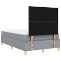 vidaXL Posteľ s pružinovým rámom Svetlosivá 120 x 200 cm látka