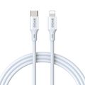 BWOO kábel USB-C - Lightning 2m 27W ABS + TPE biely