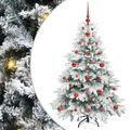 vidaXL Umelý vianočný stromček s 150 LED-i Biela 120 cm PE a PVC