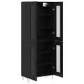 vidaXL Highboard Čierny dub 69,5 x 34 x 90 cm Kompozitné drevo