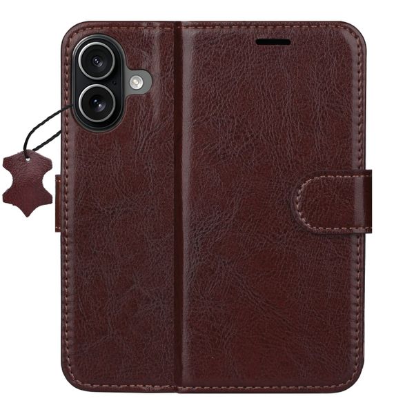 Smart Luxe leather case for iPhone 16 6,1" brown