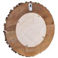 vidaXL Nástenné zrkadlo 40 cm teakové drevo okrúhle