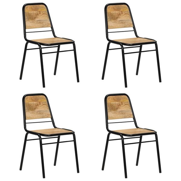 vidaXL Jedálenské stoličky 4 ks masívne mangovníkové drevo