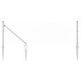 vidaXL Reťazová brána s hrotmi 10 x 0,4 m Pozinkovaná oceľ Strieborná