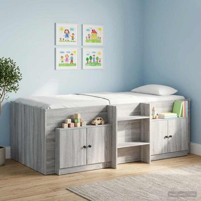 vidaXL Úložný kabinet na poschodovú posteľ 2 ks Sivý Sonoma