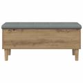vidaXL Úložná lavička s vankúšom Dub artisan 102 x 42 x 46 cm