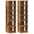 vidaXL Skrinky na topánky 2 ks staré drevo 28x27x102 cm kompoz. drevo
