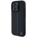 Puzdro Mercedes pre iPhone 16 Pro 6,3" MEHMP16L23RURBK Hardcase MB Blue Line Leather MagSafe čierna