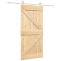 vidaXL Posuvné dvere 95 x 210 cm Masívne borovicové drevo (neupravené)