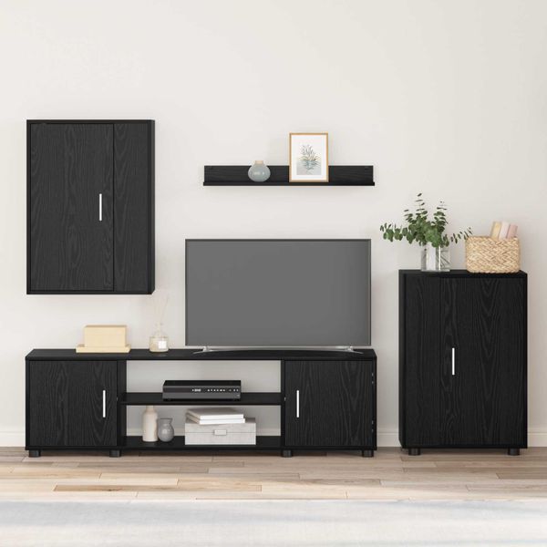 vidaXL Zostava TV skriniek Čierny dub Kompozitné drevo