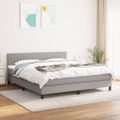 vidaXL Boxspring posteľ s matracom svetlosivá 100x200 cm látka