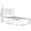 vidaXL Kovový rám postele s čelom čierny 80x200 cm