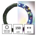 LED vianočná nano retiazka zelená, 15 m, vonkajšia aj vnútorná, multicolor, časovač