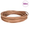 vidaXL Kožená šnúrka 1 Hnedá Ø3 mm x 50 m Koža