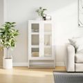 vidaXL Highboard White 68x39x123 cm Oceľ