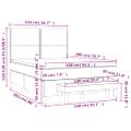 vidaXL Posteľný rám boxspring s matracom modrý 140x200 cm látka