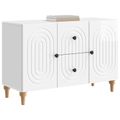 vidaXL TV skrinka so zásuvkou Biela s vysokým leskom 89 x 34,5 x 60 cm