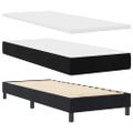 vidaXL Posteľ s pružinovým rámom s matracmi Čierna 80 x 200 cm Zamat