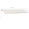 vidaXL Samostatne stojaca automatická markíza 500x350 cm krémová