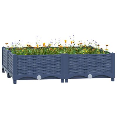 vidaXL Vyvýšený záhon 80x80x23 cm polypropylén