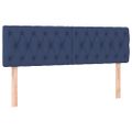 vidaXL Posteľný rám boxspring s matracom modrý 140x200 cm látka