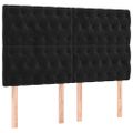 vidaXL Posteľný rám boxspring s matracom čierny 140x190 cm zamat