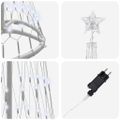 vidaXL LED vianočný stromček Studená biela 51 x 51 x 190 cm Kov