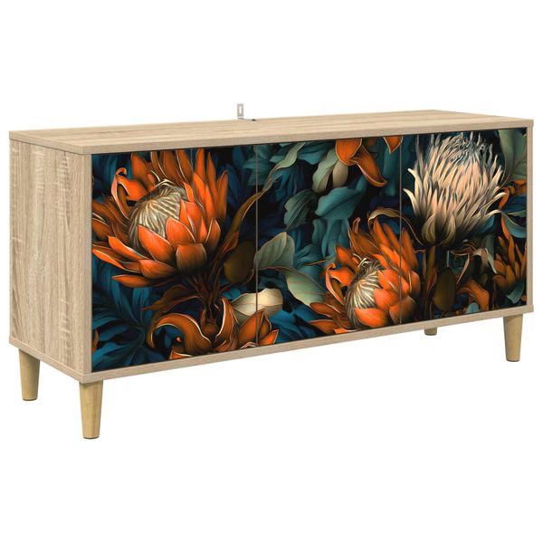 vidaXL TV skrinka LOCHEM 102 x 33 x 50 cm Sonoma Kompozitné drevo
