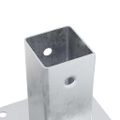 vidaXL Podnože stĺpikov štvorcové 4 ks Strieborná 61x61 mm