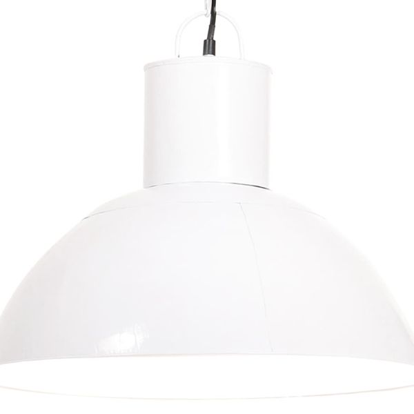 vidaXL Závesná lampa 25 W, biela, okrúhla 48 cm E27