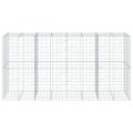 vidaXL Gabiónový kôš s krytom 400x100x200 cm pozinkované železo