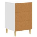 vidaXL Nočný stolík Biela s vysokým leskom 43 x 39,5 x 66,5 cm